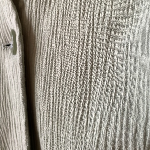 Vintage sage green ribbed button front duster cardigan with pockets - Picture 3 of 5